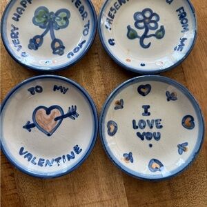 Set Of 4 Vintage M.A. Hadley Pottery Trinket Dish/Coasters